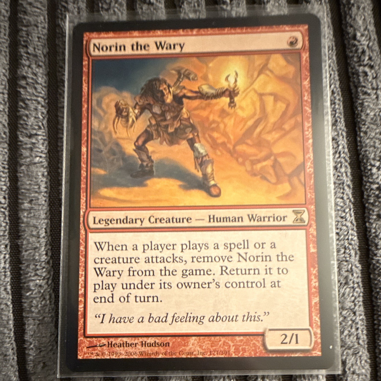 Norin the Wary #171 MTG Time Spiral (2006) Rare Regular Red Legendary Authentic