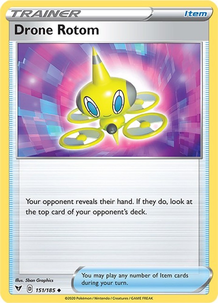 Drone Rotom SWSH04 151/185 Pokémon SWSH04: Vivid Voltage Uncommon EN NM