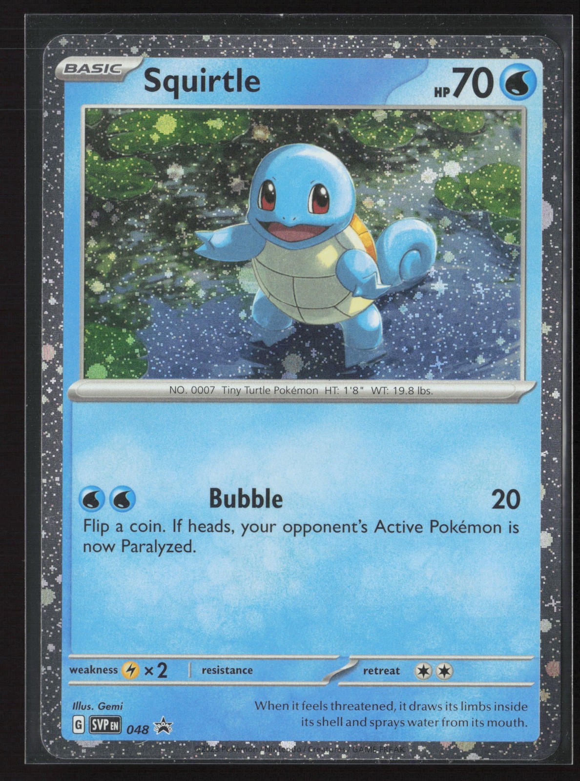 Squirtle (Cosmos Holo) Promo SV: Scarlet & Violet Promo Cards 048 NM Pokemon
