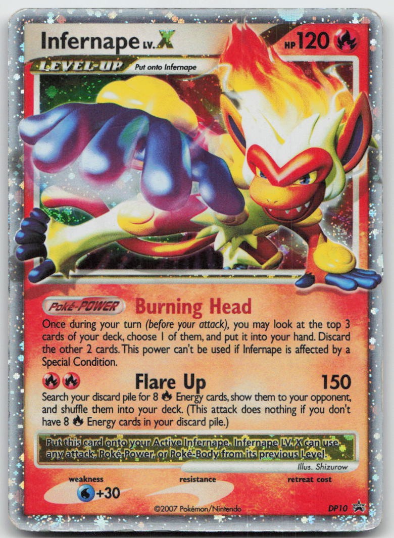 Infernape LV.X DP10 Holo Promo Diamond and Pearl Promos Pokemon TCG MP