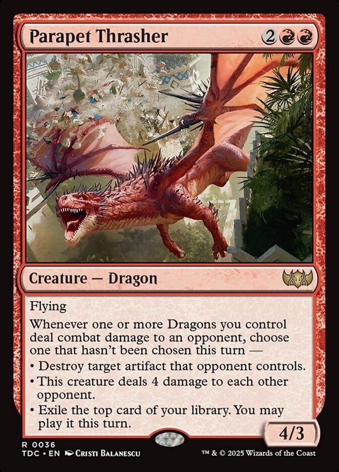 Parapet Thrasher 36 – NM – Tarkir: Dragonstorm Commander – MTG