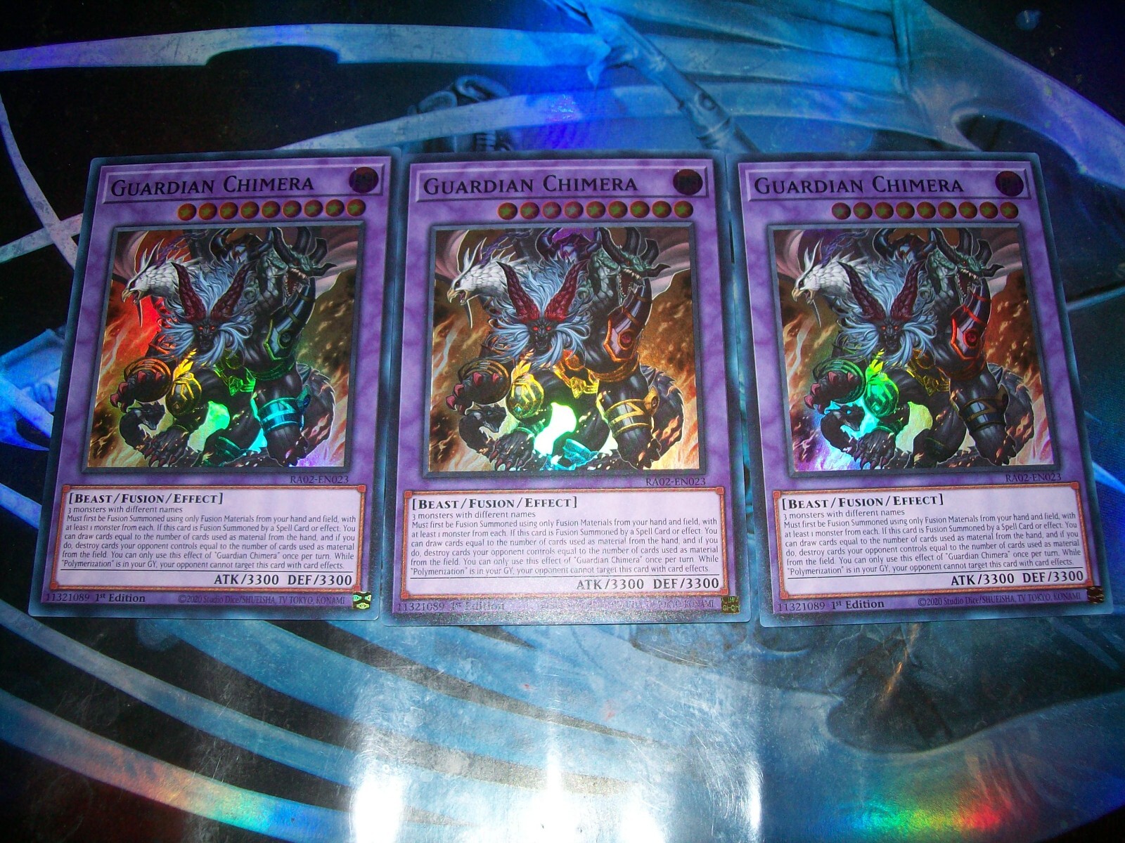 3x Guardian Chimera 1st Edition Super Rare RA02-EN023 Yu-Gi-Oh!