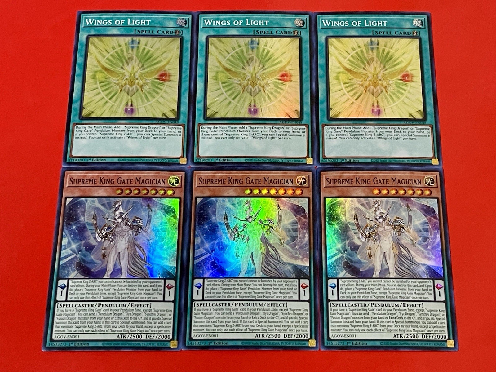 3x Supreme King Gate Magician + 3x Wings Of Light | Super Rares | YuGiOh!
