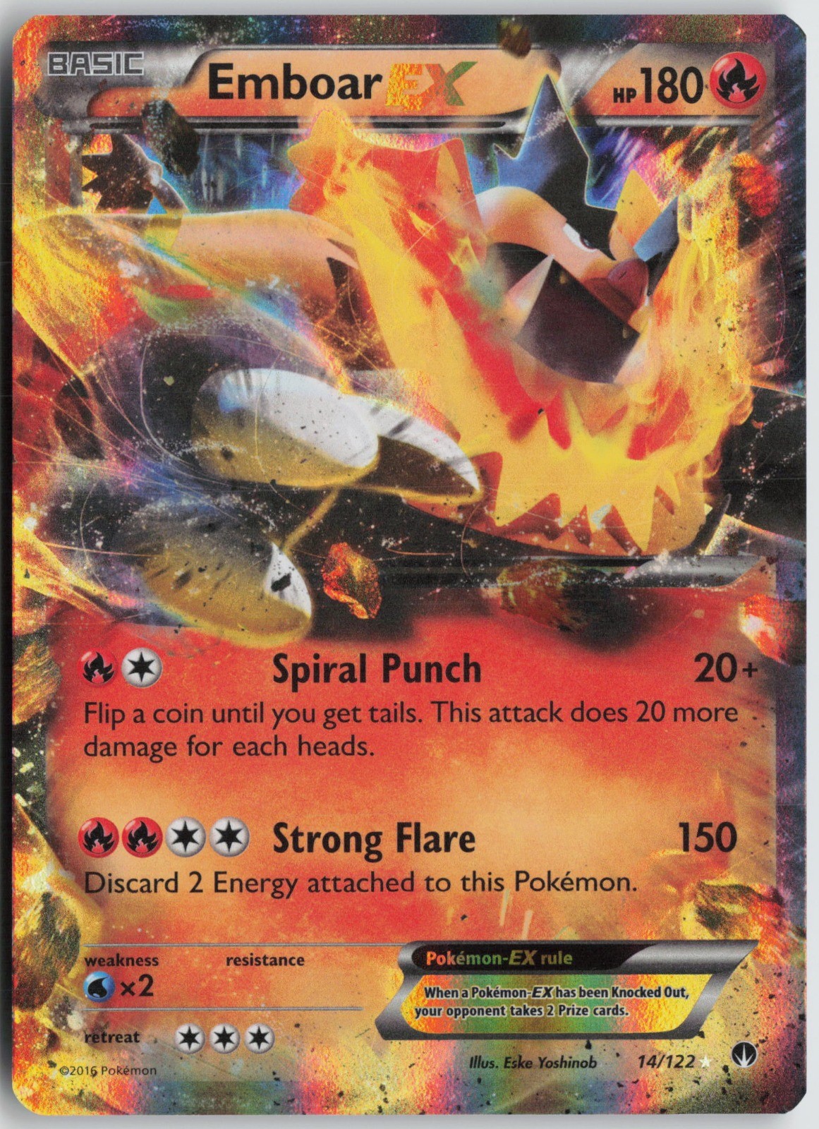 Emboar EX Ultra Rare Holo XY – BREAKpoint 14/122 NM Eske Yoshinob