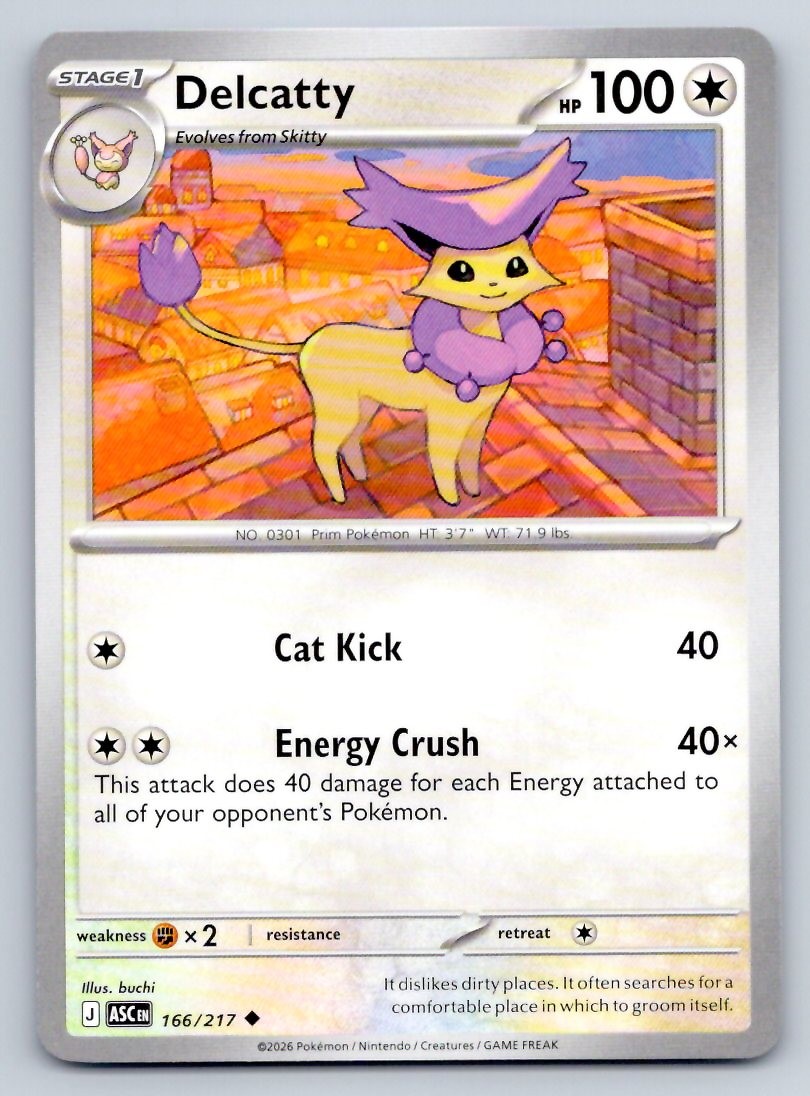 Pokemon Delcatty Ascended Heroes ASC UC 166/217 NM