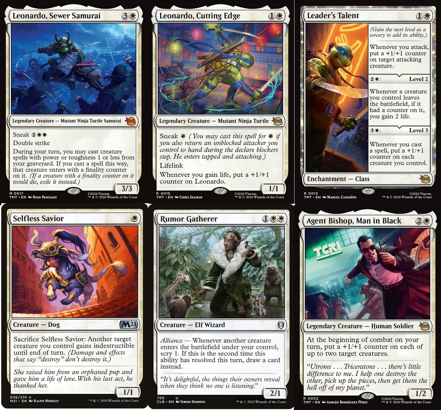 MTG Commander Leonardo, Sewer Samurai Deck- Cutting Edge -TMNT – NM 100 Cards