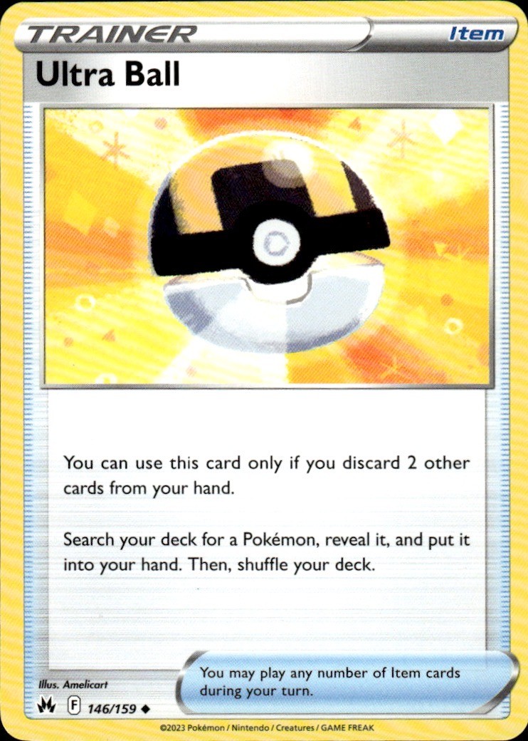 Ultra Ball 146/159 Crown Zenith UC NM Amelicart Pokemon
