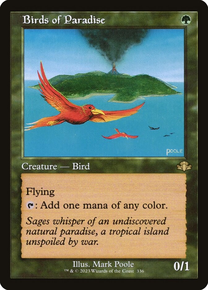 MTG Birds of Paradise (336/521) Dominaria Remastered LP – Retro