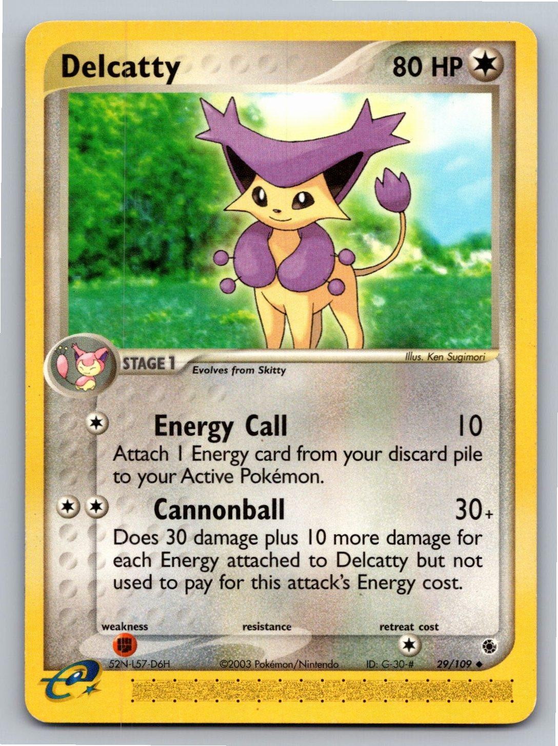 Delcatty 29/109 Uncommon Ruby & Sapphire Pokemon Lightly Played