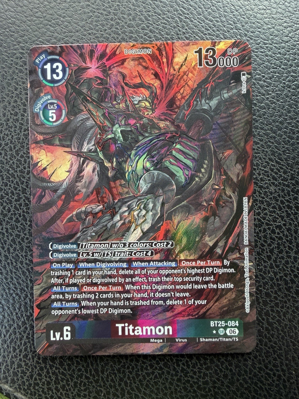 Digimon TCG: Dual Revolution – Titamon SR* #BT25-084 ALT ART