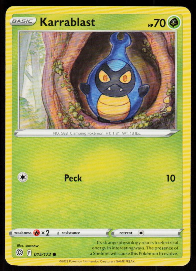 Karrablast 015/172 Common Brilliant Stars Pokemon Near Mint