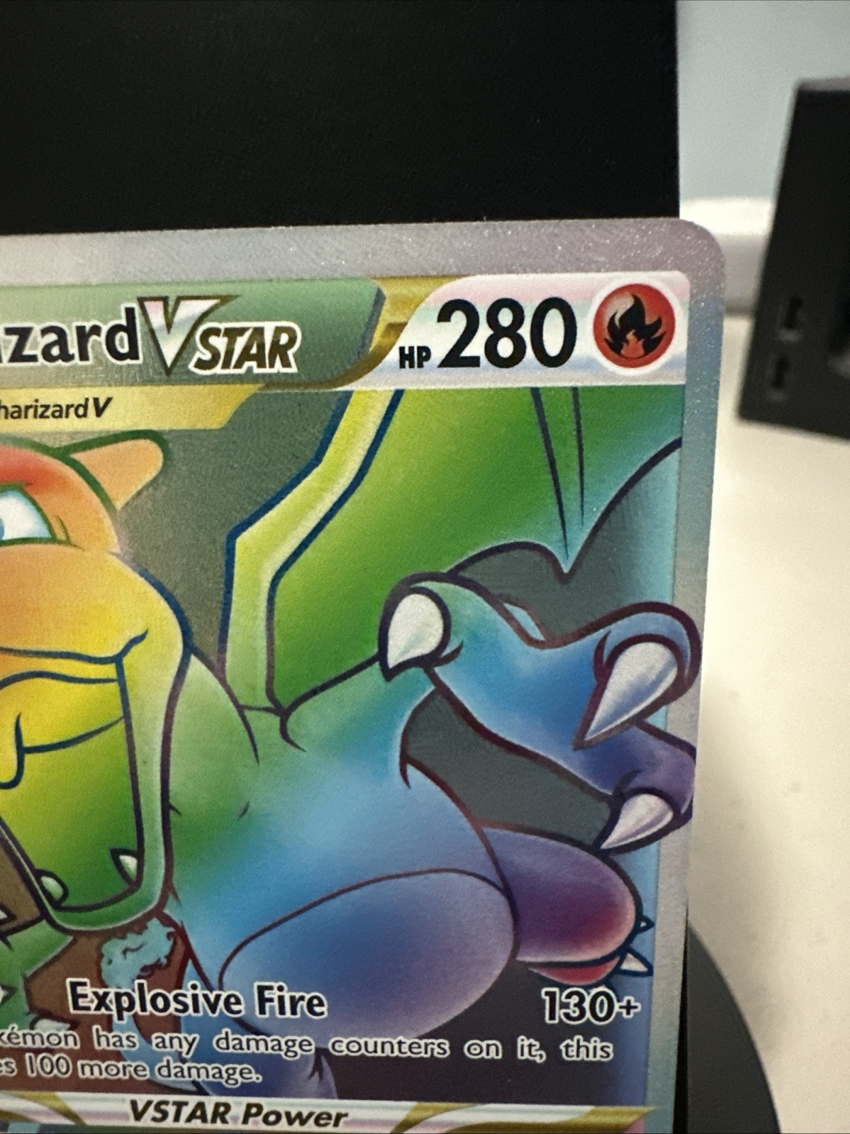 Pokémon TCG Charizard VSTAR Rainbow Secret Rare Card Brilliant Stars 174/172