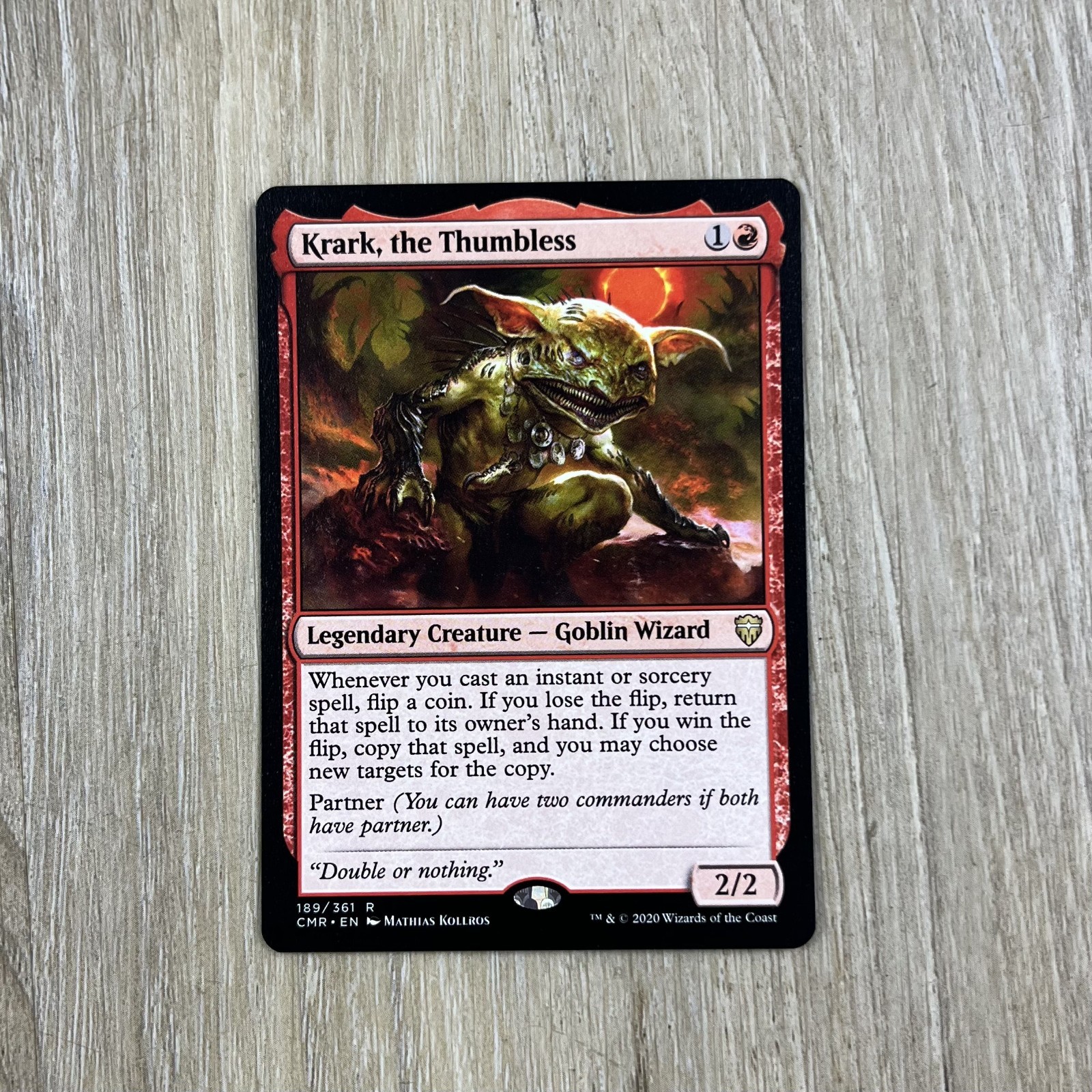 MTG – Krark, the Thumbless – Commander Legends – X1 – (NM) – #Q4325