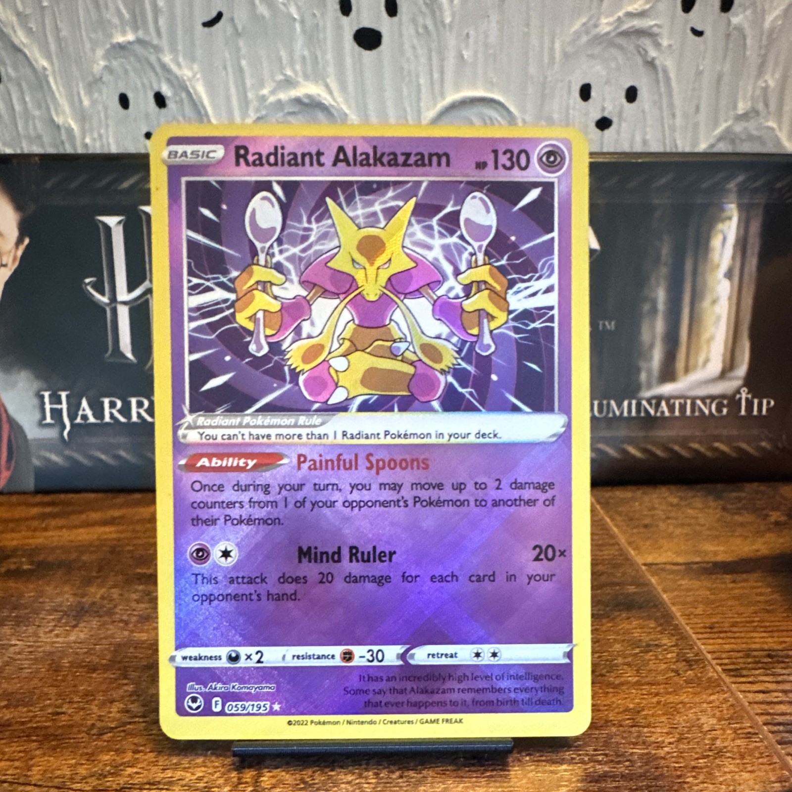 Radiant Alakazam 059/195 Silver Tempest Holo Radiant Rare 130 HP English