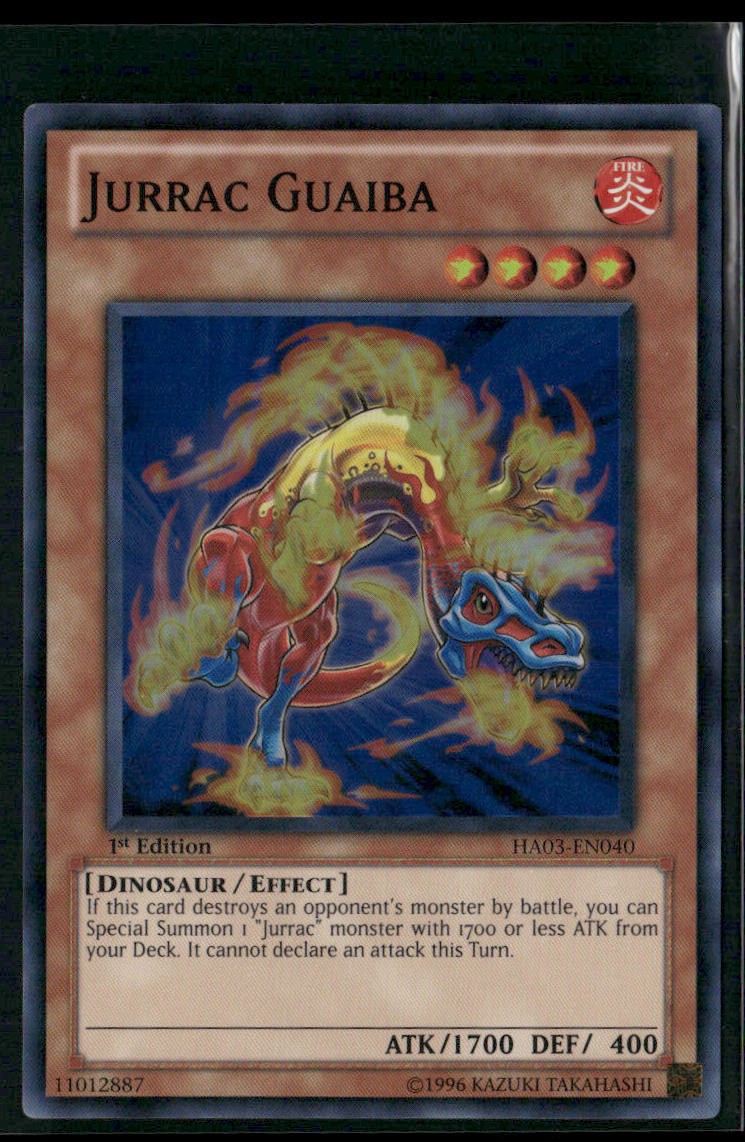 Jurrac Guaiba HA03-EN040 1st Edition – Yu-Gi-Oh! TCG Super Rare