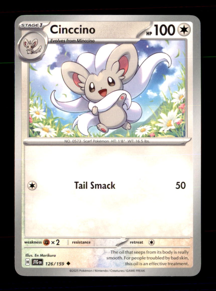 Cinccino 126/159 Uncommon Journey Together Pokemon Near Mint