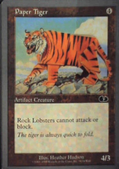 Paper Tiger – Unglued: #78, Magic: The Gathering Nm C284