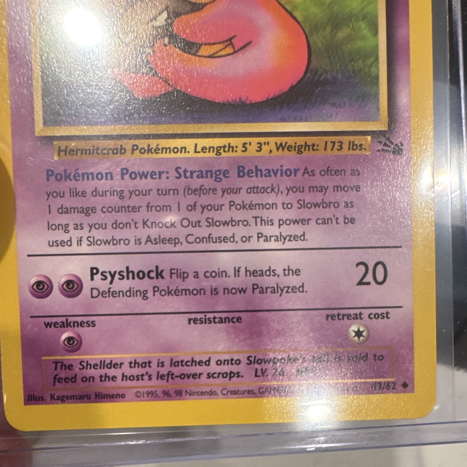 Pokemon TCG Wizards Slowbro 43/62 Fossil 1st Edition Uncommon Regular EN