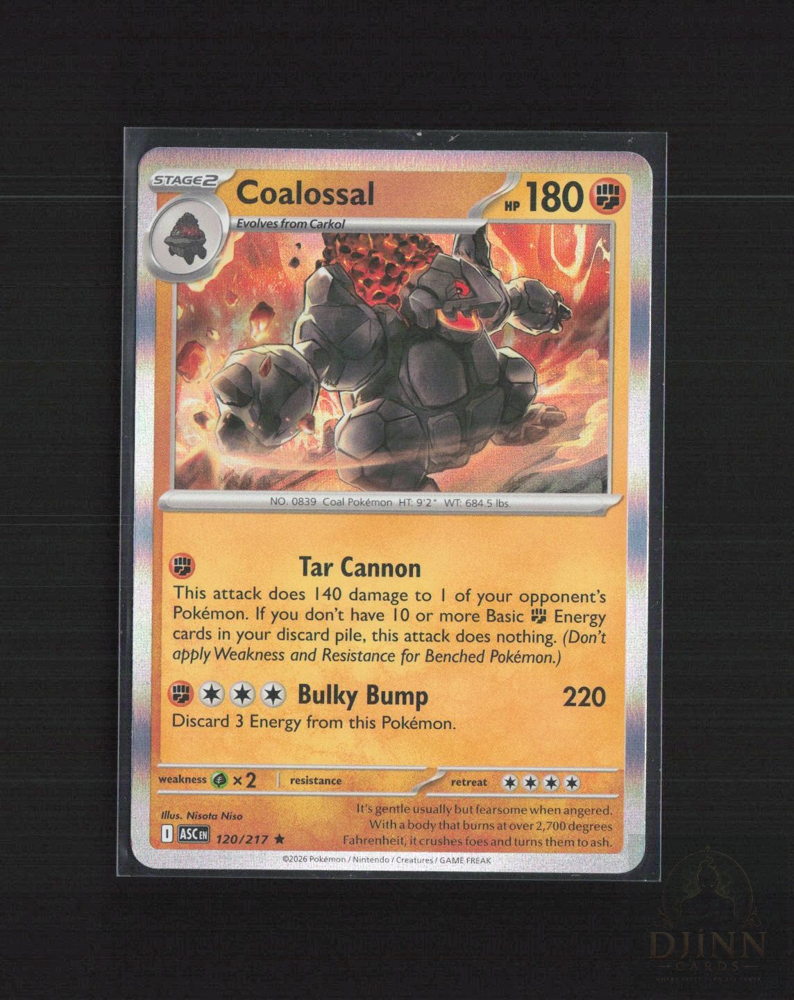 COALOSSAL 120/217 R POKEMON HOLO NM/M