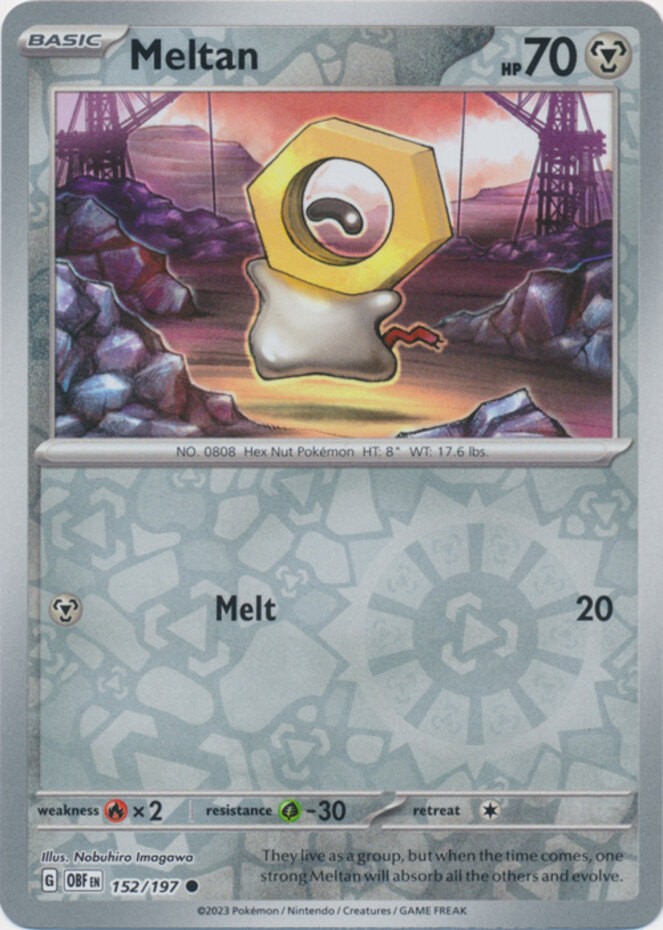 Meltan – 152/197 – Common – Reverse Holo – Near Mint