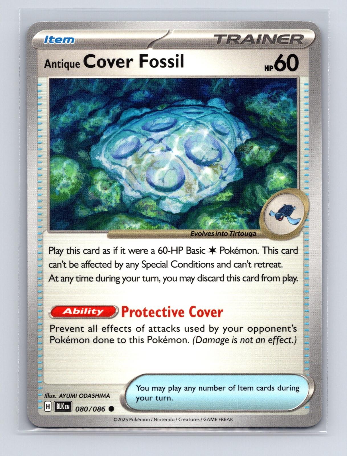 Antique Cover Fossil 080/086 ODASHIMA Common 2025 Black Bolt NM