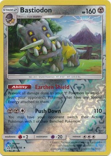 Pokemon Ultra Prism Bastiodon Reverse Holo Rare 85/156