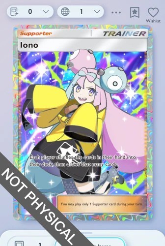 Pokemon TCG POCKET – Iono Full Art 2⭐, Shining Revelry, English