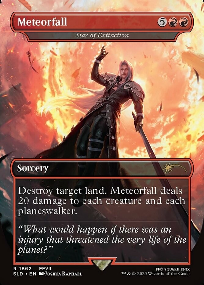 [1x] Meteorfall – Star of Extinction – Foil Near Mint, English Secret Lair MTG M