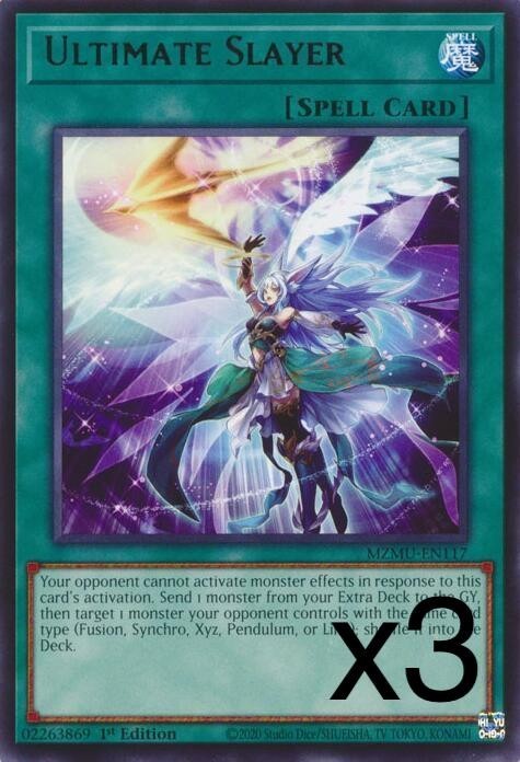 3X Yugioh Ultimate Slayer MZMU-EN117 Rare 1st Edition NM