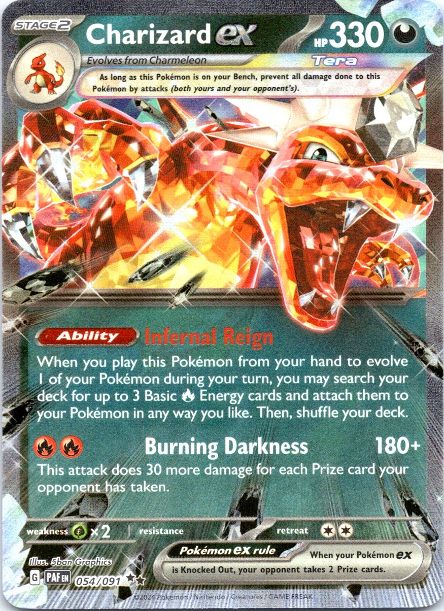 Charizard ex Holo Double Rare SV: Paldean Fates 054/091 NM