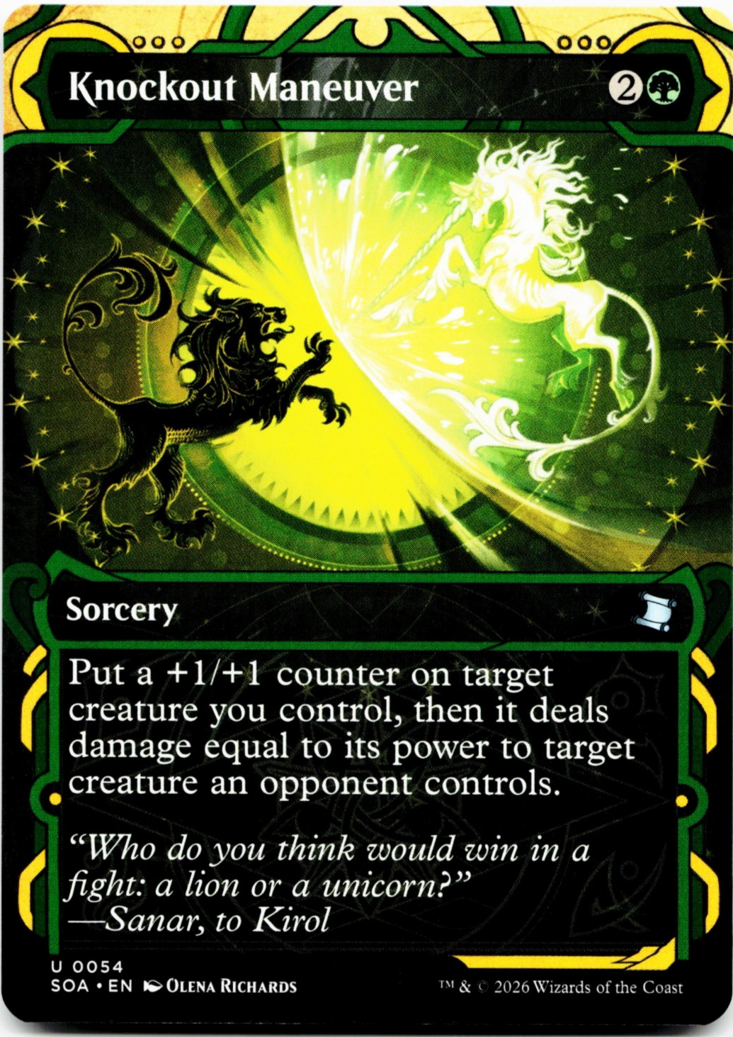 Knockout Maneuver [Secrets of Strixhaven: Mystical Archive] MTG SOA 54 NM 🌳