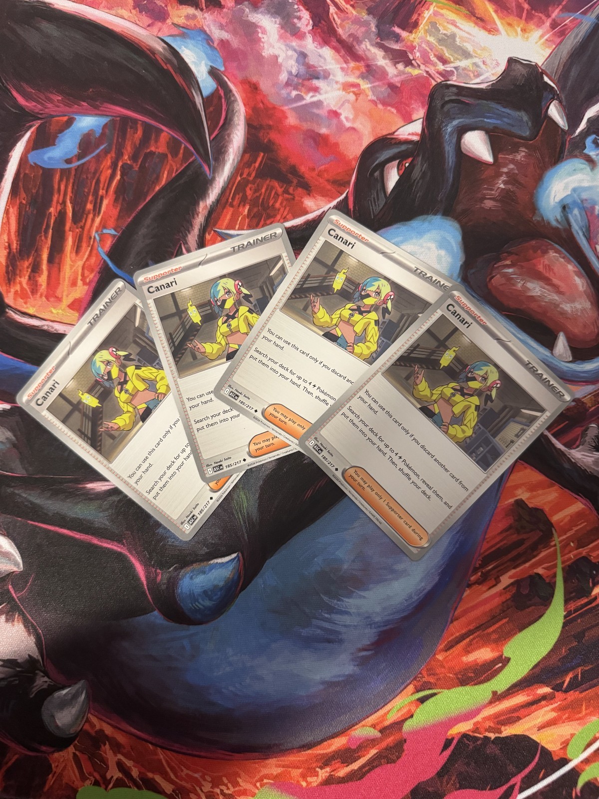 4x Canari 185/217 Me: Ascended Heroes PLAYSET x4 – Pokemon TCG