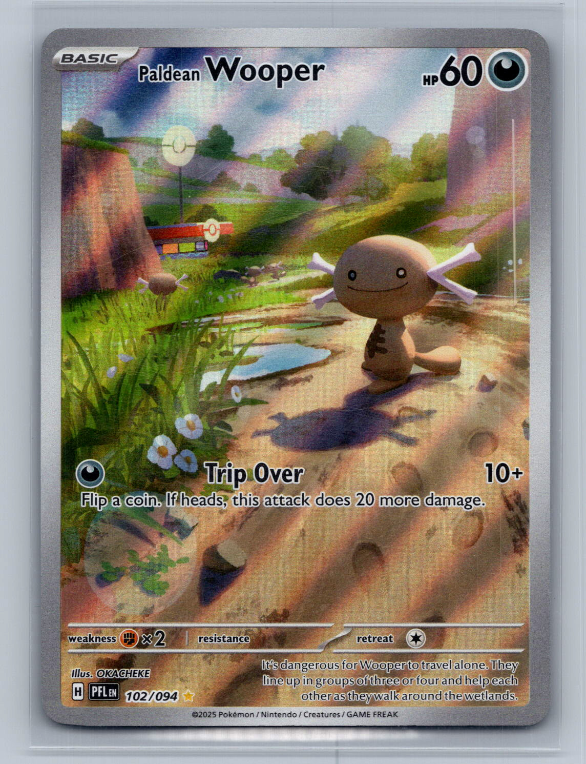 Paldean Wooper Holo Illustration Rare ME02: Phantasmal Flames 102/094 NM
