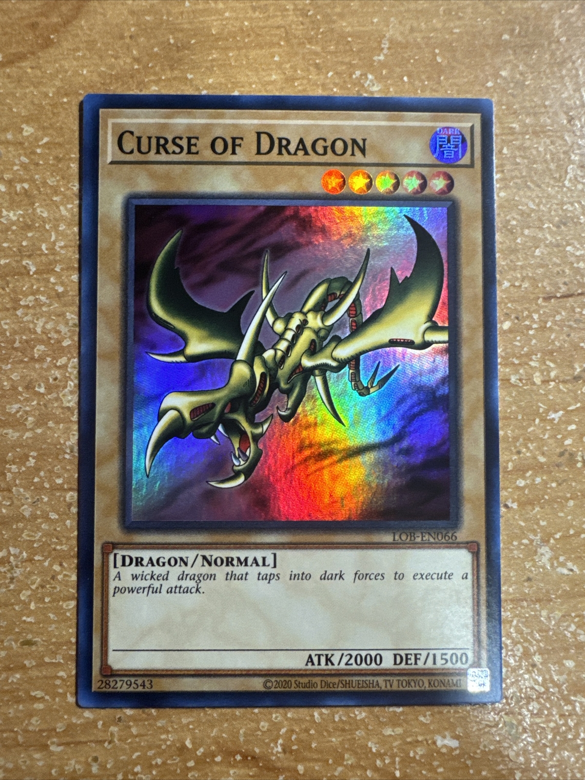 🔥 Yugioh Curse of Dragon LOB-EN066 SUPER RARE HOLOFOIL LEGEND OF BLUE-EYES NM
