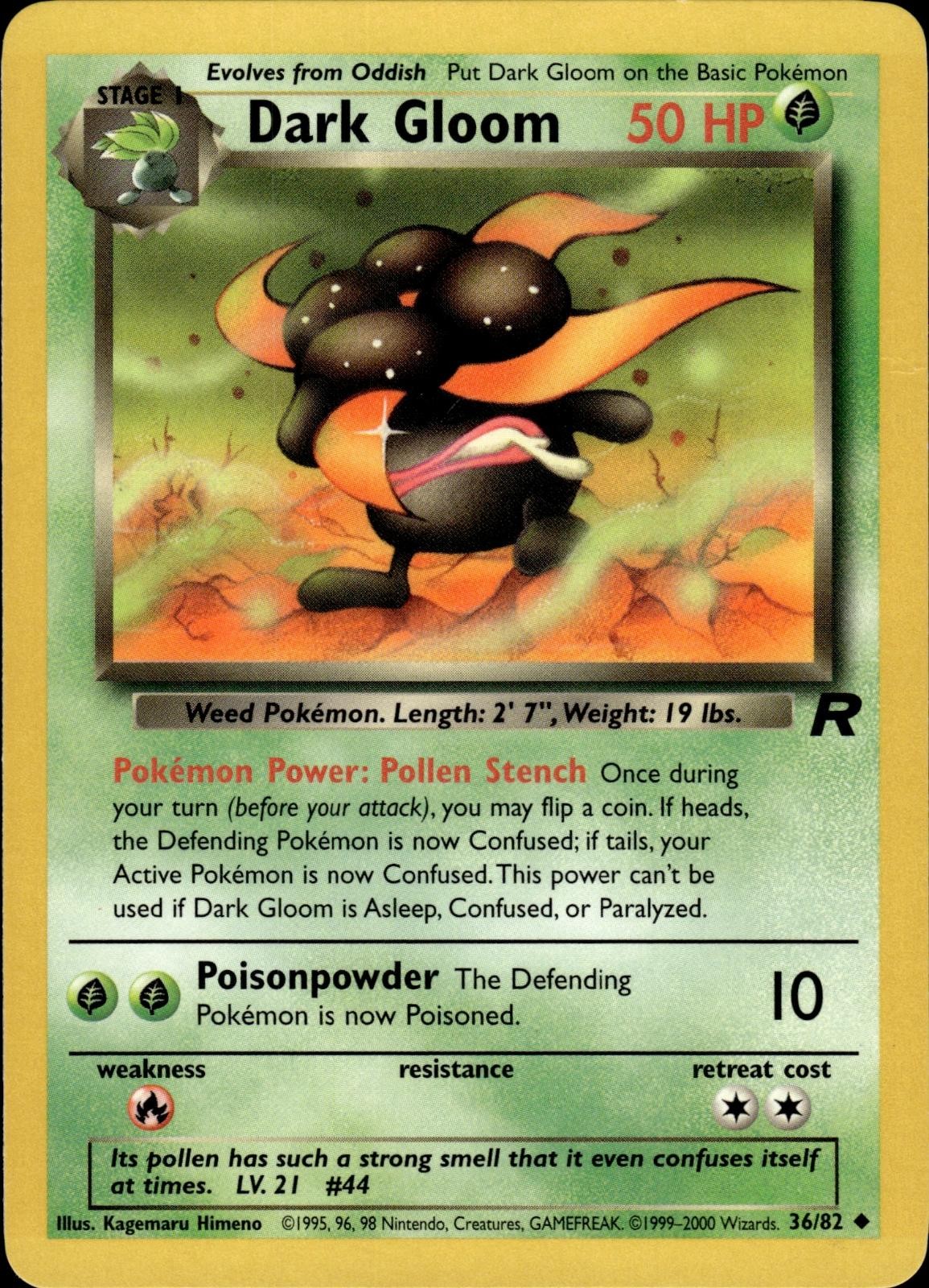Pokemon Team Rocket Uncommon Dark Gloom 36/82 – Near Mint (NM)