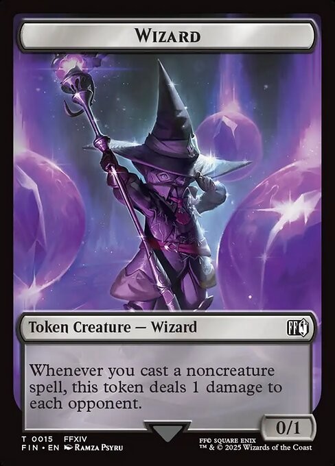 Hero – Wizard 0007 0015 Double Sided Token Final Fantasy MTG NM