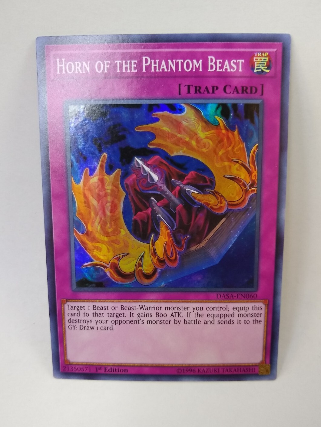 YU-GI-OH! Horn of the Phantom Beast DASA-EN060. 1st Ed. Super Rare Card. TCG CCG