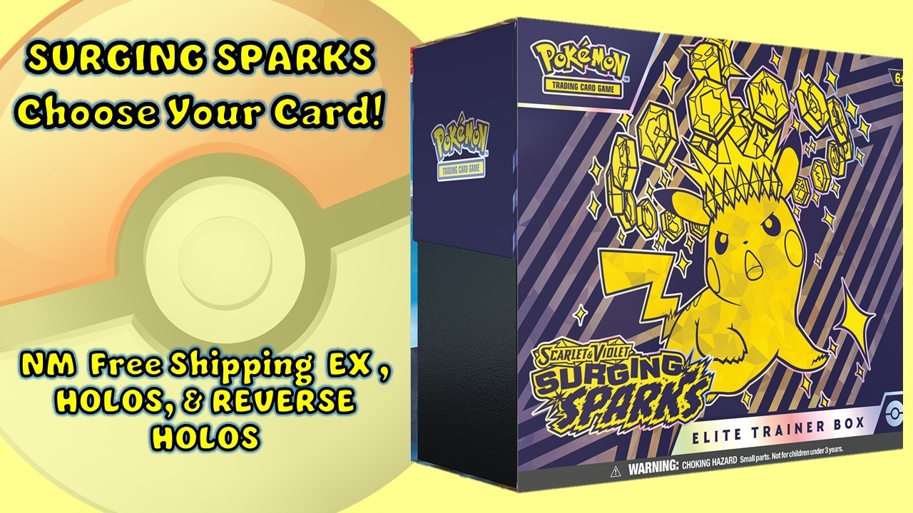 Surging Sparks (SSP) REVERSE HOLOS: Choose Your Card! Free Shipping!