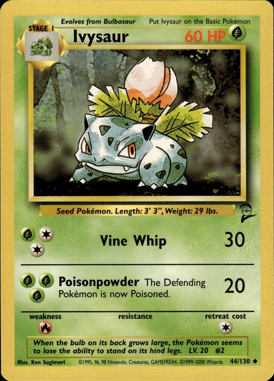Pokemon Base Set 2 Uncommon Ivysaur 44/130 – Near Mint (NM)