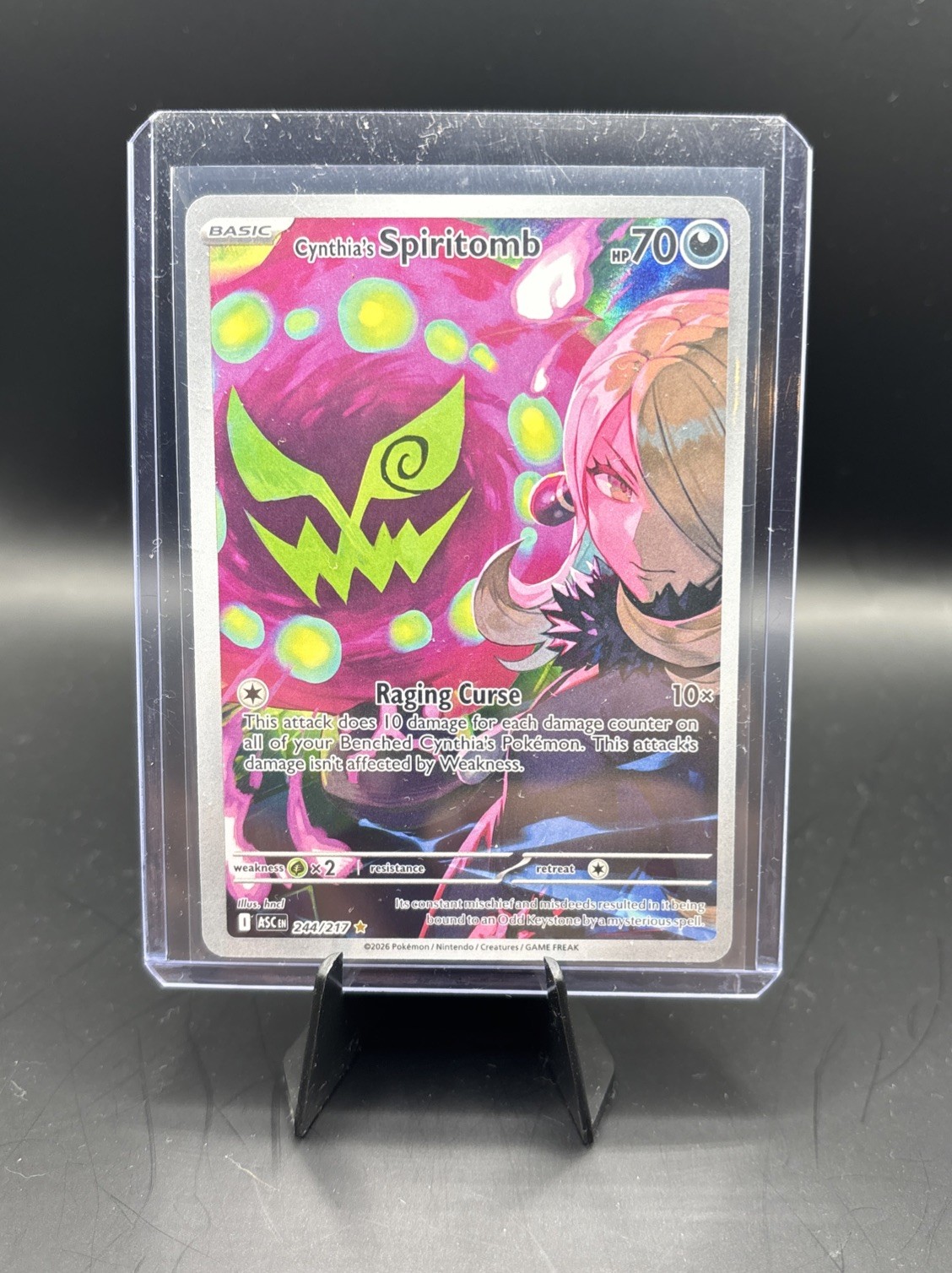 Cynthia’s Spiritomb Holo Illustration Rare Pokemon ME Ascended Heroes 244/217 NM