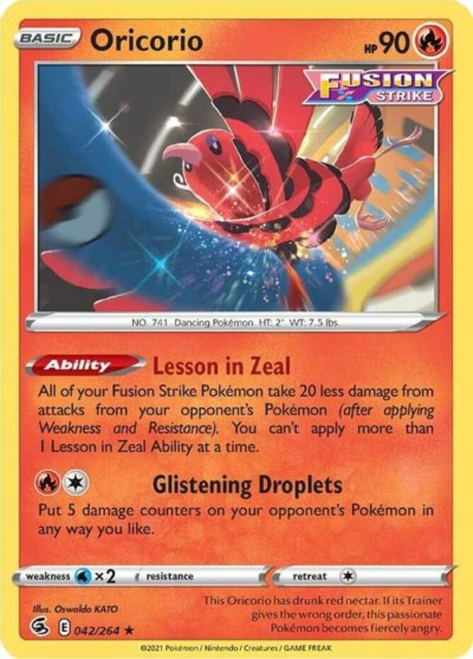 Oricorio – 042/264 – Rare – Heavily Played