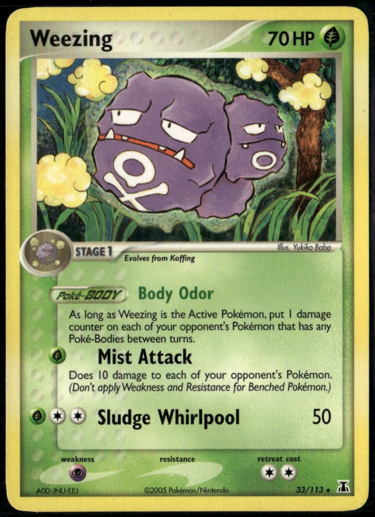 Weezing 33/113 Rare Delta Species LP Pokemon Card