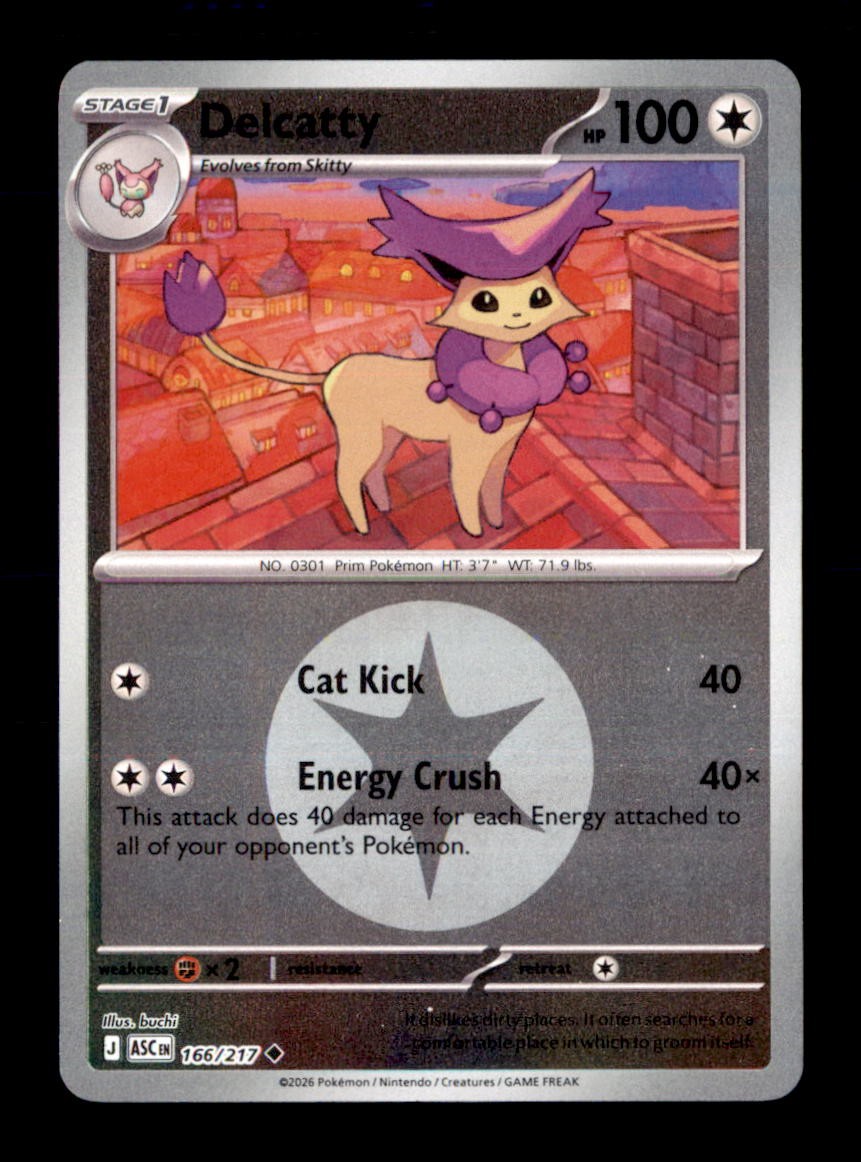 Delcatty Reverse Holo Uncommon ME: Ascended Heroes 166/217 NM