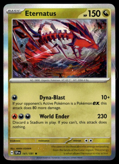 Eternatus Holo Rare SV08: Surging Sparks 141/191 NM