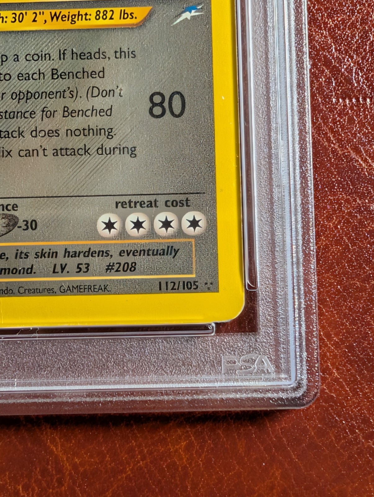 PSA 3 – Shining Steelix #112 – Pokémon Neo Destiny (2002) – Holo – New Cert