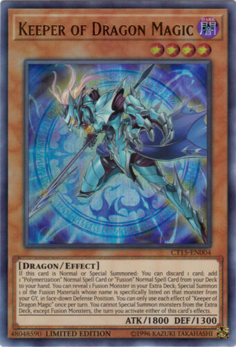 *** KEEPER OF DRAGON MAGIC *** ULTRA RARE MINT/NM CT15-EN004 YUGIOH!