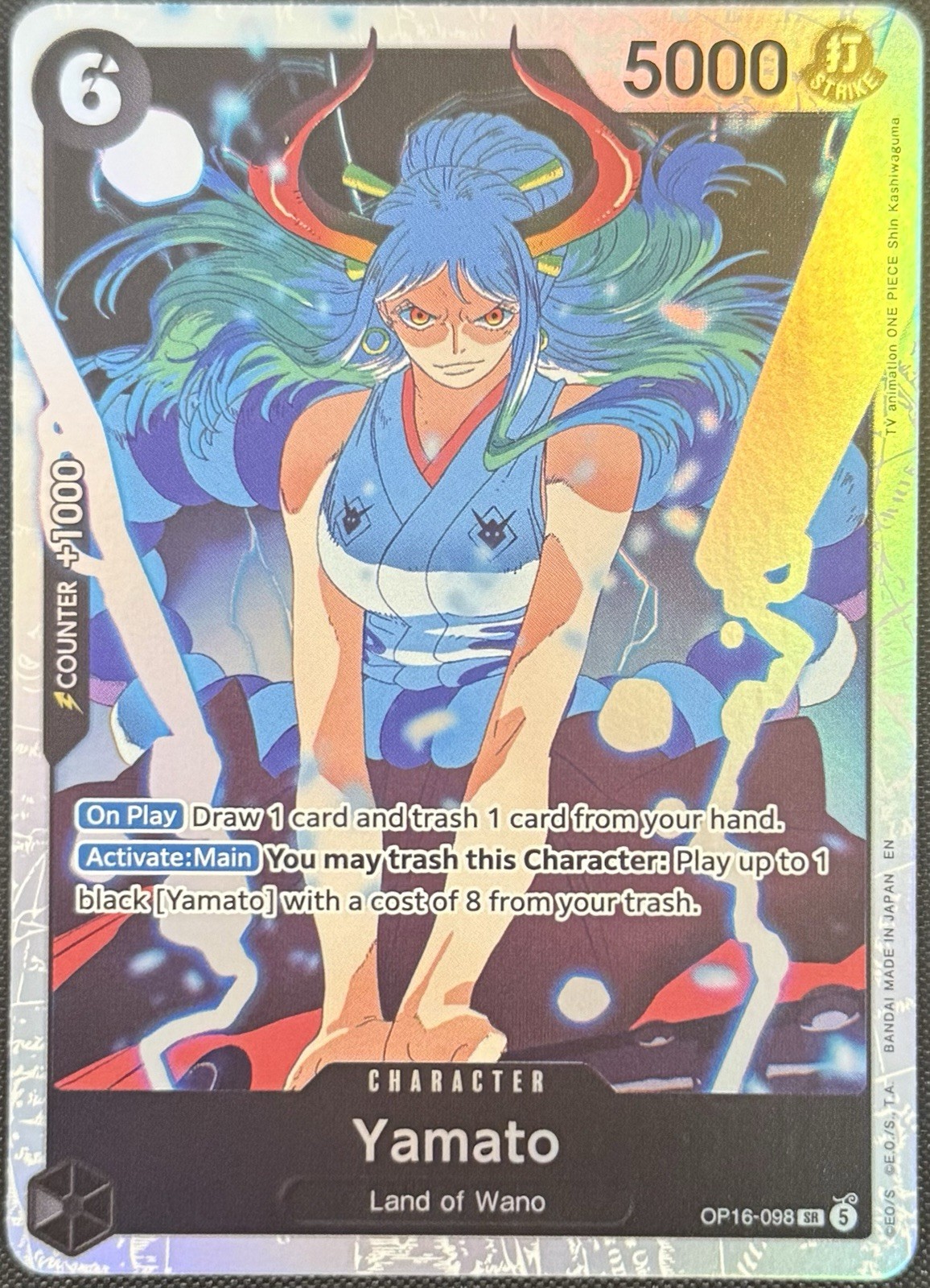 One Piece Yamato OP16-098 Super Rare Foil NM