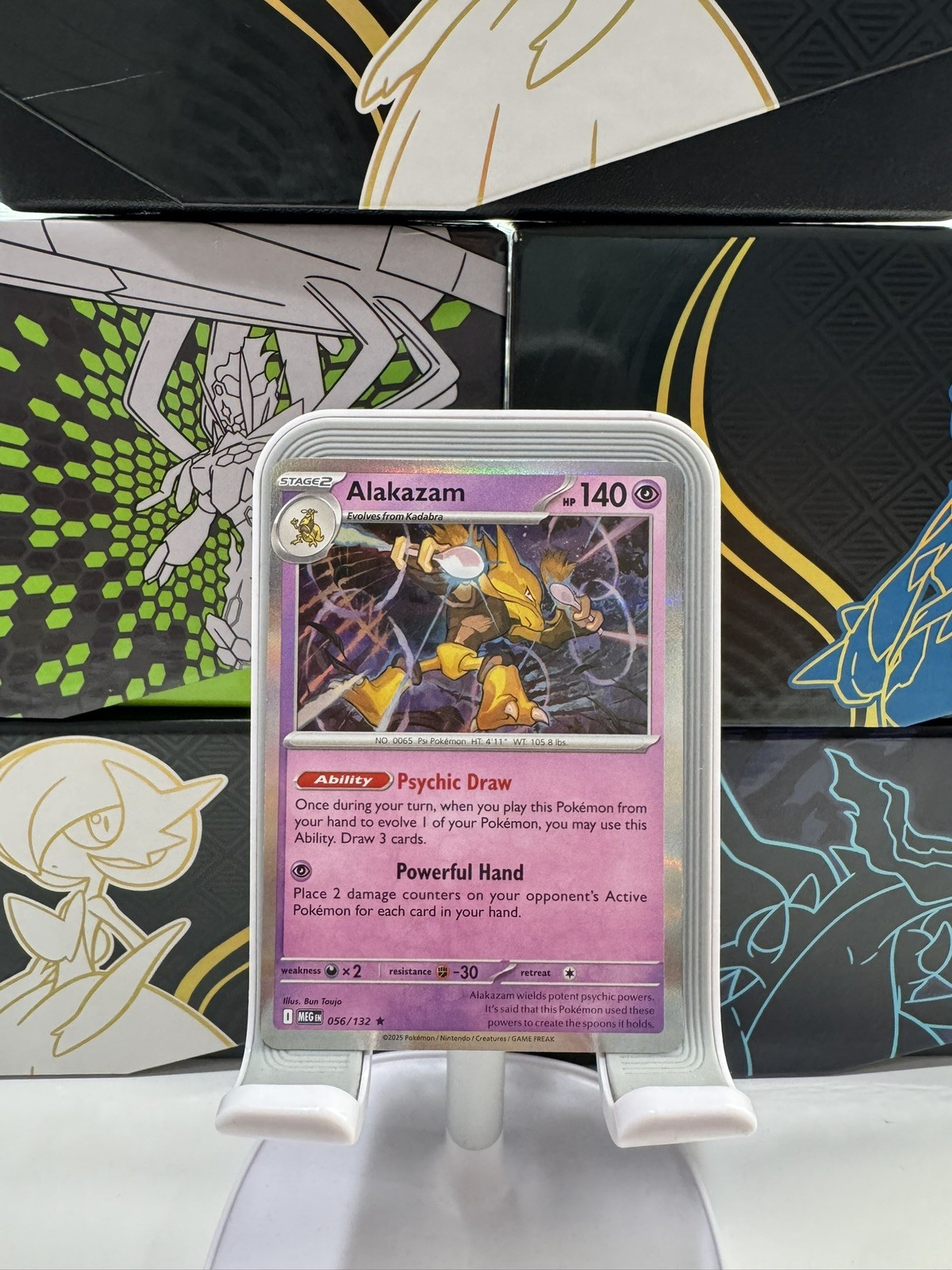 Alakazam 056/132 Rare Mega Evolution Pokemon Holo Near Mint