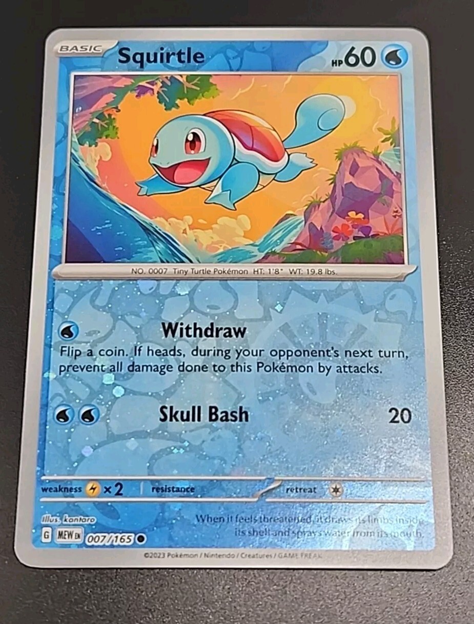 Pokemon Squirtle Cosmos Holo Reverse 7/165 English 151 Promo Costco Exclusive C
