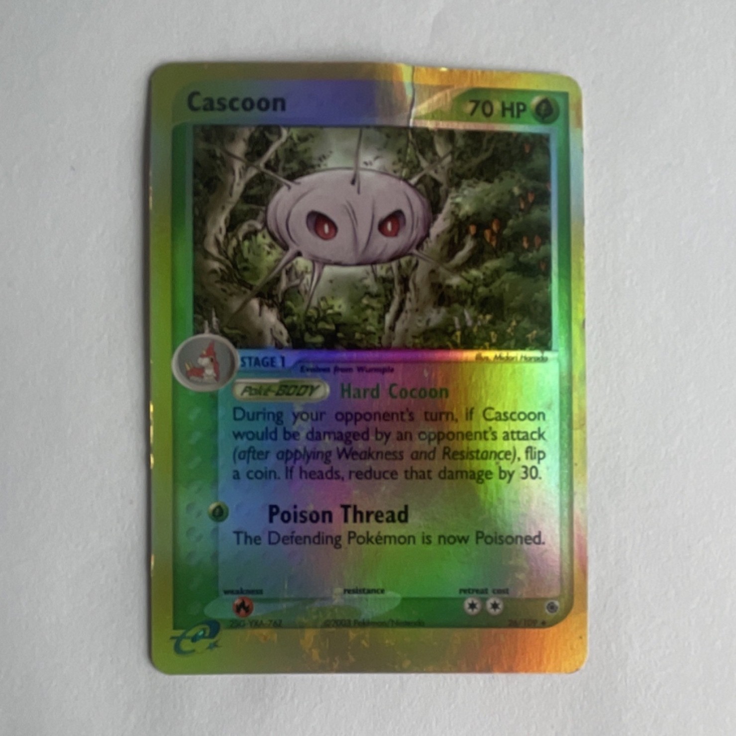 Cascoon 29/109 EX Ruby & Sapphire Reverse Holo – Uncommon – Pokémon TCG – 70 HP